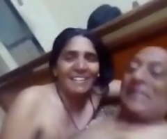 Old couple having sex, husband added to wife