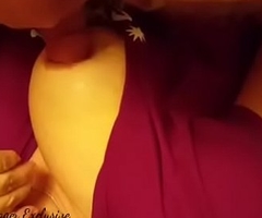 Cock juice on desi tits