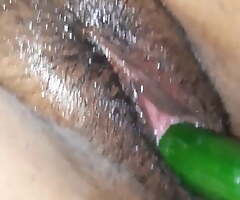 Indian desi join in matrimony with cucumber & cock in pussy