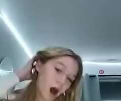 Blonde Teen Teasing Her Titties Upstairs ameporn