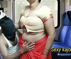 Indian aunty fucking back coach with her son back a journey and sucking cock and fro cum back pussy
