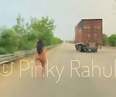 Pinky Naked dare primarily Indian Highways
