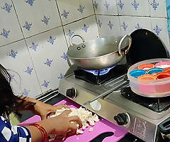 Indian bhabhi cooking almost Nautical galley and fucking brother-in-law