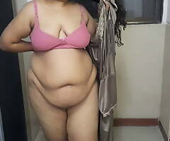 Indian wife going out and property naked