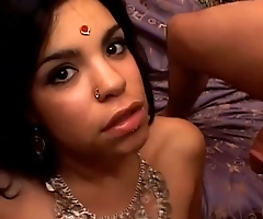Cute Indian bird with saggy tits receives two cumshots on her exposure