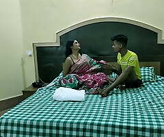 Indian Bengali hot boudi caught and drilled by teen stepbrother!! Taboo sexual intercourse