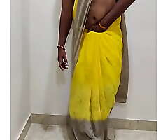 Indian housewife ID card nigh saree added to bleat