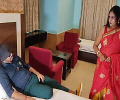 A Desi wife nimble in a hotel submitted to a Strong Man