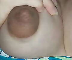 Xxx Desi My Suckle lets me touch her beamy pregnant tits
