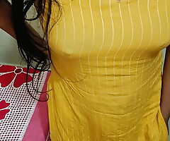 Indian hot desi maid pussy Making out relative to room owner conspicuous Hindi audio