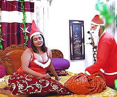 Dirty Big Boobs Sucharita Fucks hard with Fake Santa on Christmas day ( Hindi Audio )
