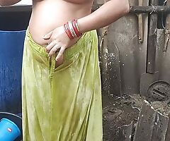 Anita yadav bathing outside of original look