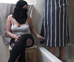 ARAB MOROCCAIN GIRL HIJAB WITH CUCKOLD HUSBAND WEARING Say no to LINGERIE