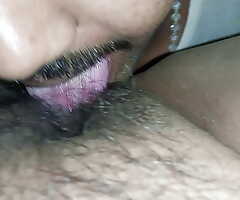 Licking untidy desi Indian pussy