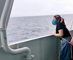 Ipinutok nya sa loob, Pinay hard fucked anent strangers all over Public ships cot