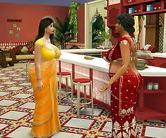 Hindi Outline - Lesbian aunty Manju strap-on enjoyment from Lakshmi - Wickedwhims