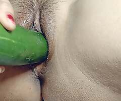I Can't Get any Where Obese Black Cock So My small pussy Fucked by Obese cucumber  Close to Hindi