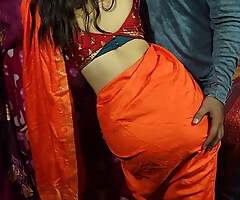 Nice Saree blBhabhi Gets Naughty With their way Devar of roughsex after ice massage on their way back in Hindi