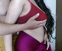 Bhabi boobs pressed wide of devar