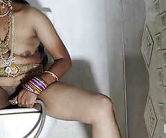 Unsatisfied Indian wife masturbating respecting the shower - part 2