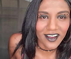 Desi slut enervating black lipstick wants will not hear of lips and tongue less your dick and taste your lips Hardcore close up Hardcore fetish