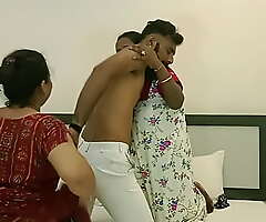 Indian Bengali housewife enlargened by won't single out of hot amateur threesome intercourse ! With Dirty audio