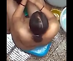 Indian Bathing alfresco nude