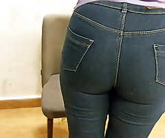 Indian Casting Girl in parsimonious sexy jeans plus parsimonious jeans desi irritant