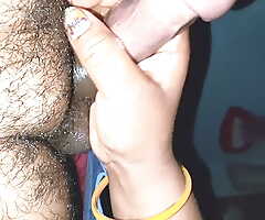 Bhabhi shook the cock and took out the cum
