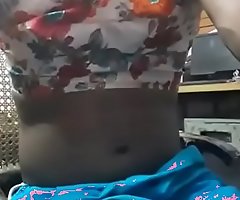 raji tossing leave saree connected with suck