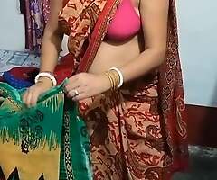 Desi Village Bhabhi is getting dressed